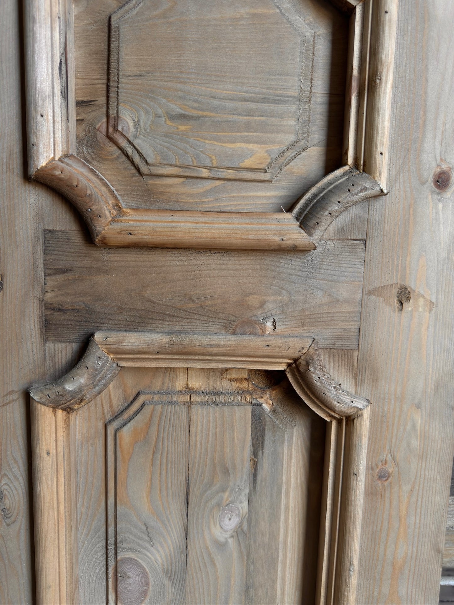 (Genevieve) Handcrafted Solid Wood French Doors - 36x96 K189