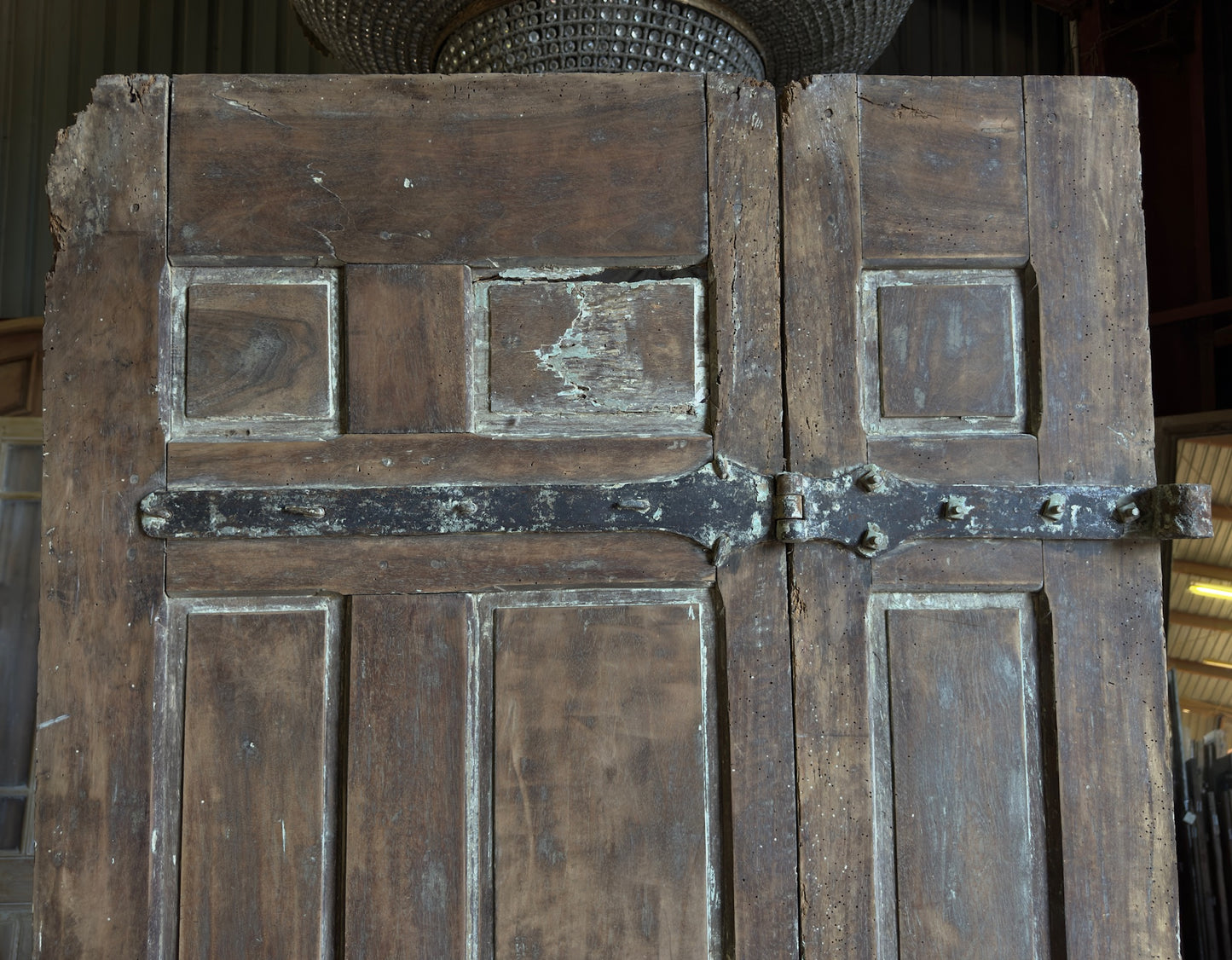 Spanish Multi-Panel Antique Door Pair - 38x87.5 - L262