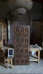 Spanish Diamond Panel Antique Single Door - 30x72.5 - L264