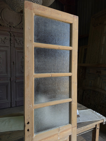 4 Lite Antique Glass Single Door - 25.25x87 J508