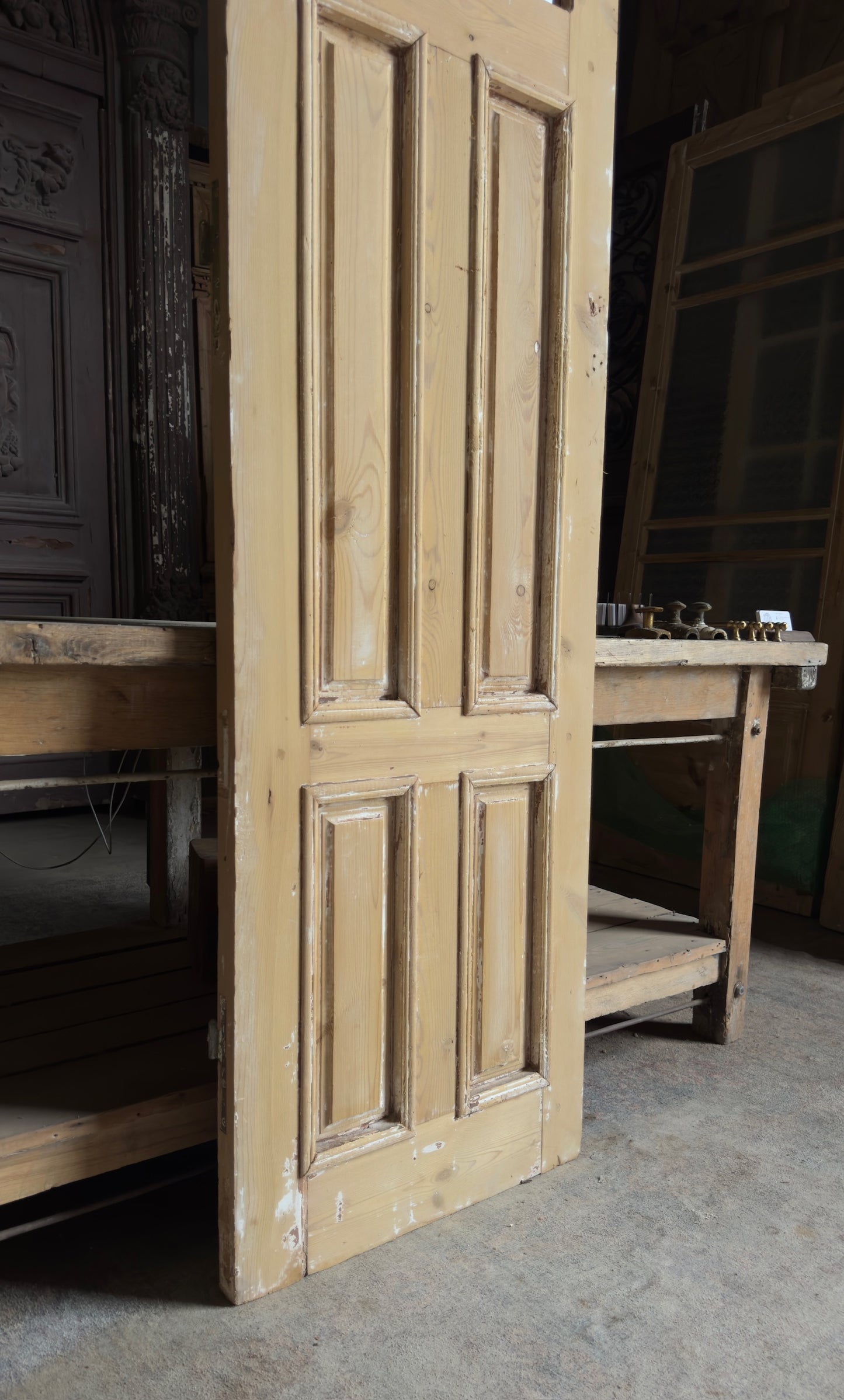 Antique Glass Arched 6 Lite Door - 23.25x82.5 - L625