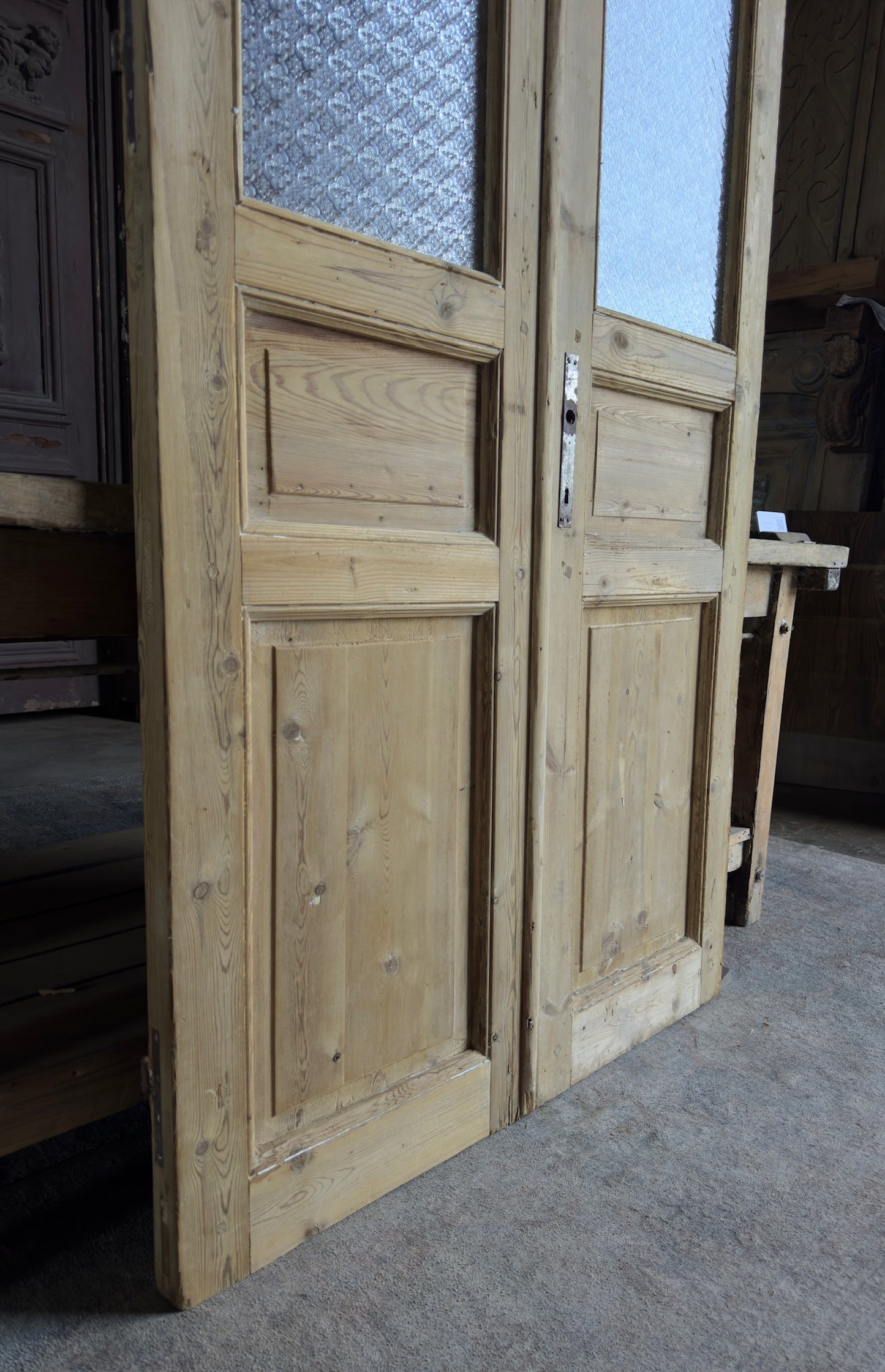 8 Lite European Antique Glass French Doors - 40.5x84.5 K494