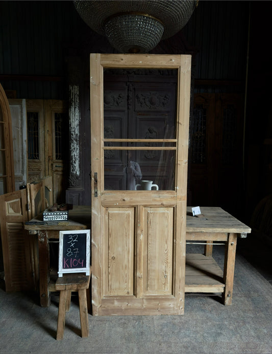 Antique Glass Single Door - 32x87 K104