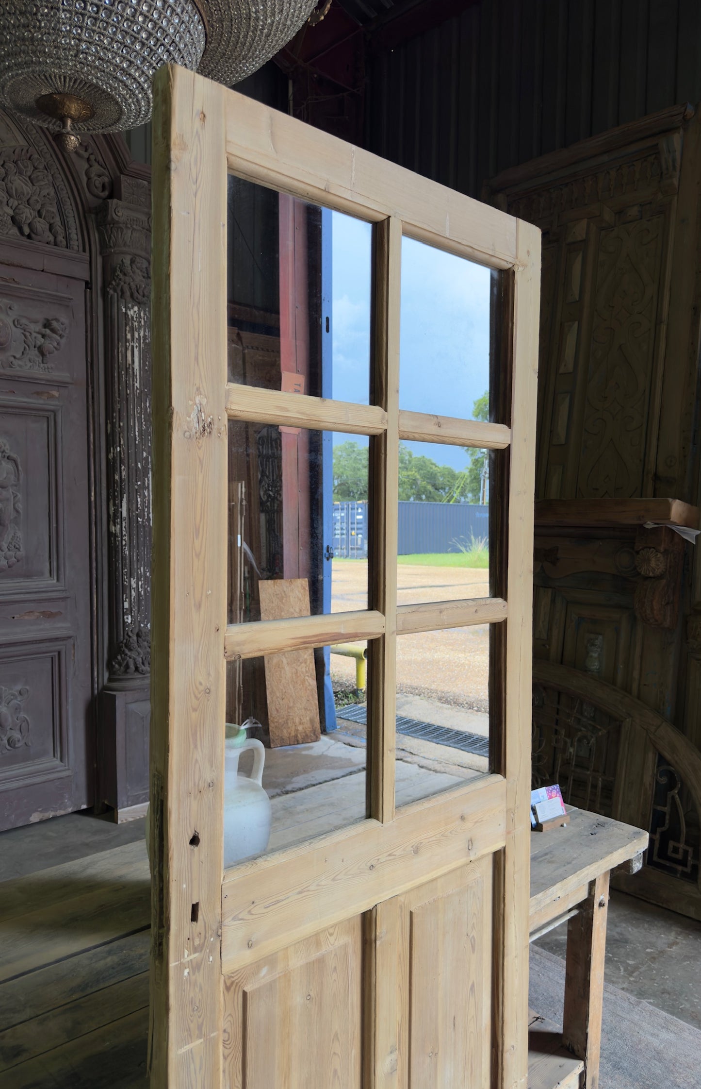 6 Lite Antique Glass Single Door - 32.25x85 K259