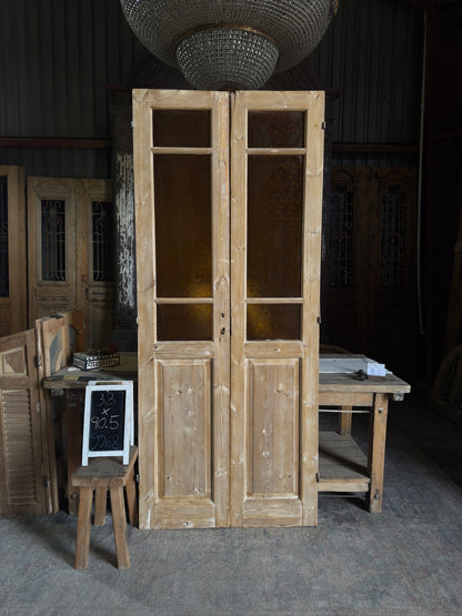 19th Century Antique Glass French Doors - 38x90.5 J268
