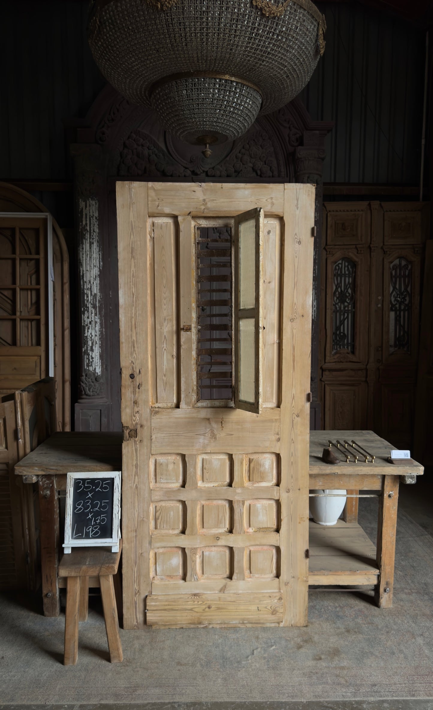 19th Century Single Antique Iron Door - 35.25x83.25 - L198