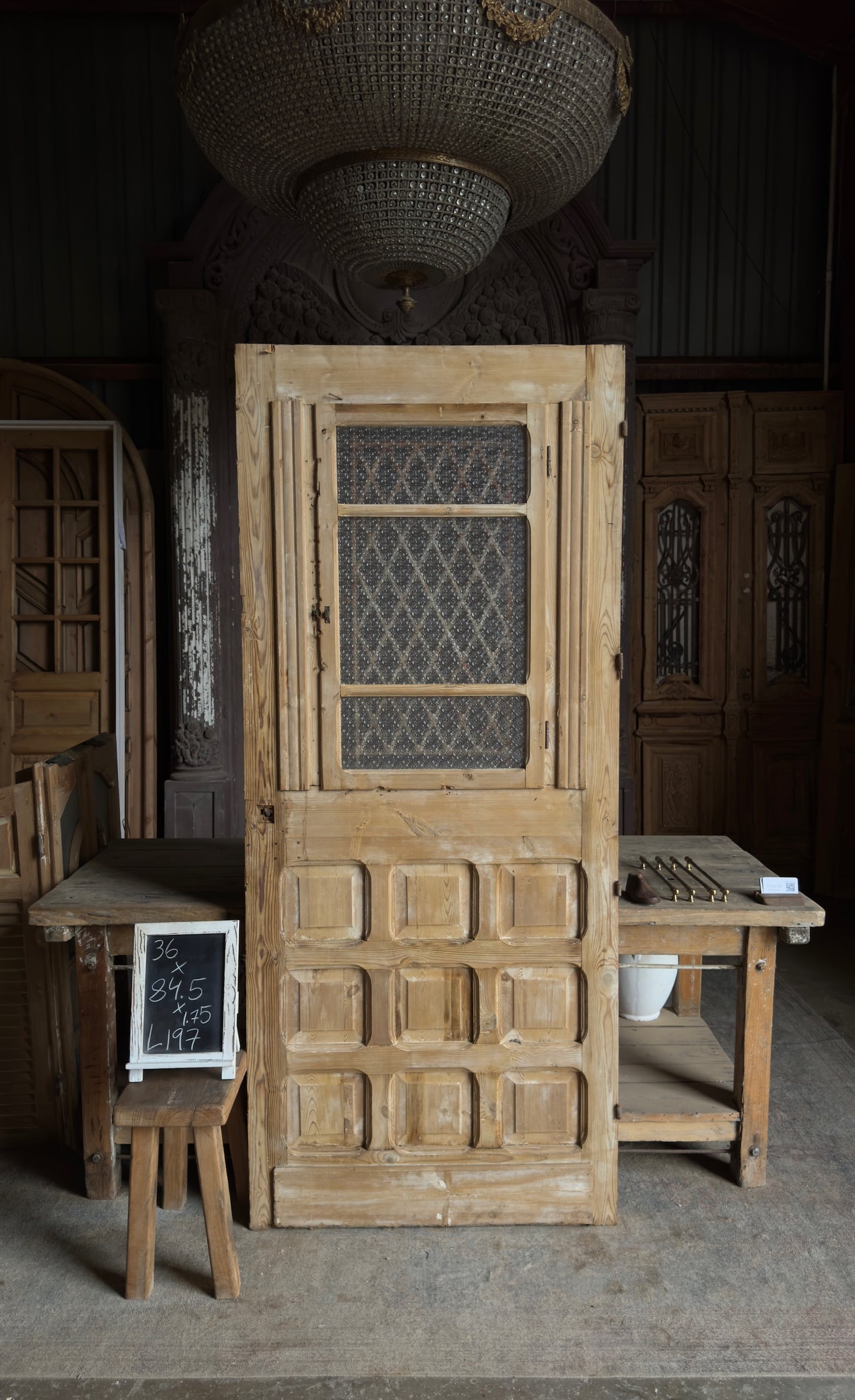 19th Century Single Antique Iron Door - 36x84.5 - L197