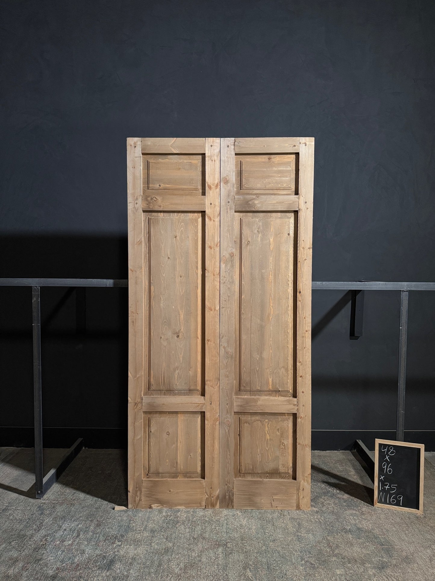 (The Allegra) Handcrafted Solid Wood Double Doors - 48x96 - N169
