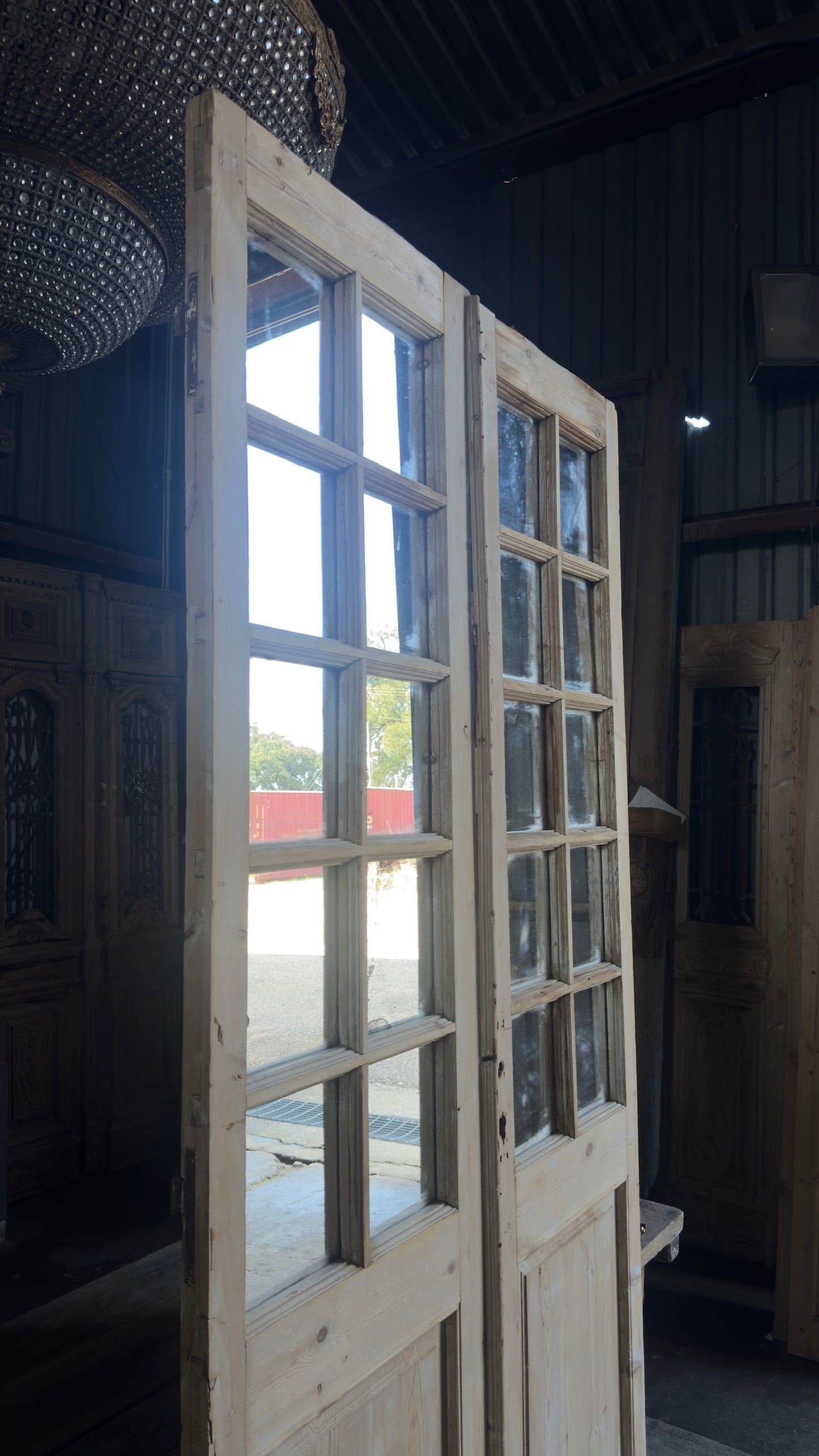 20 Lite Antique Mirrored French Doors - 45.5x99.5 - L128