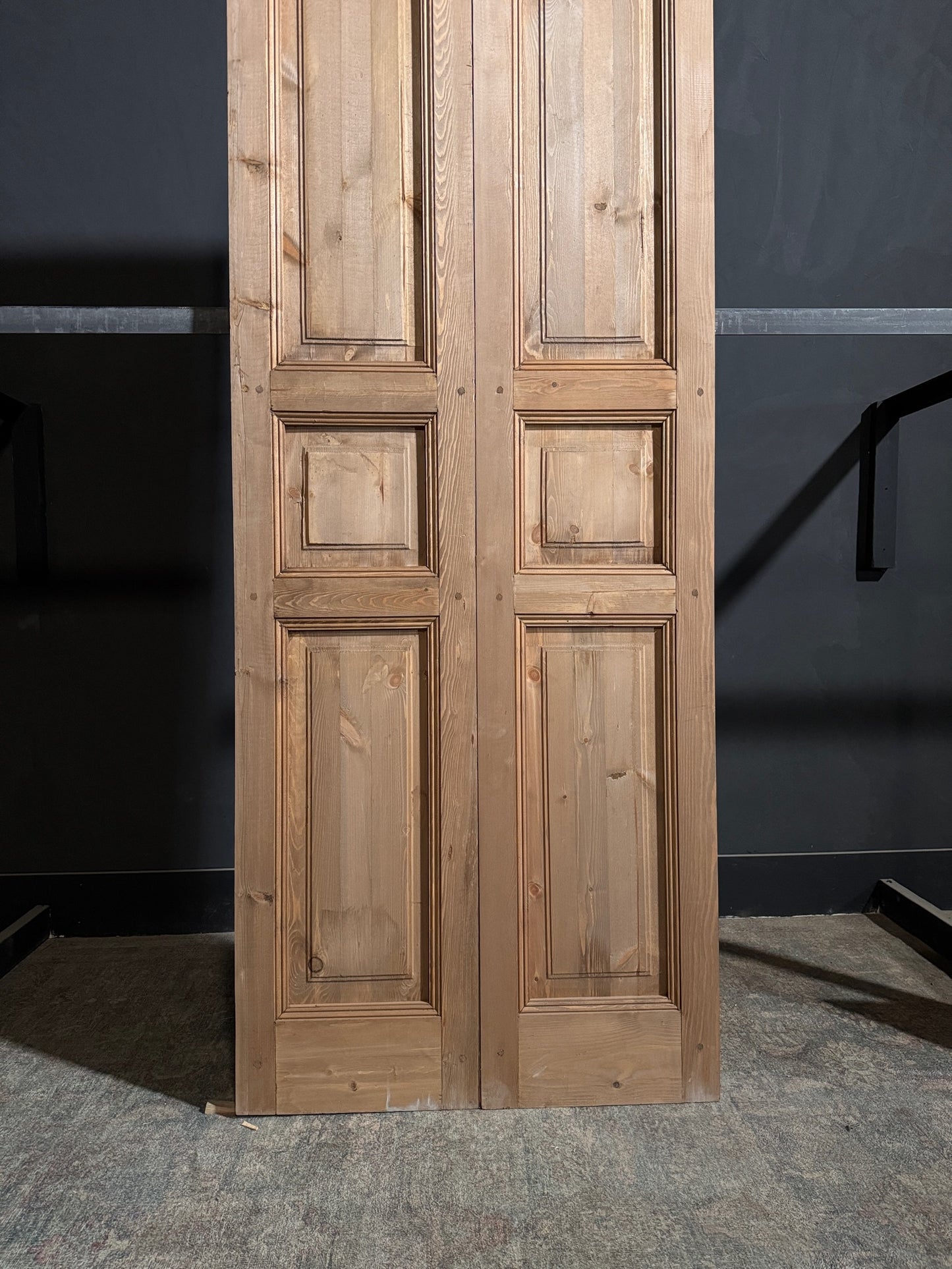 Handcrafted 3 Panel Solid French Doors - 36x96 - N220