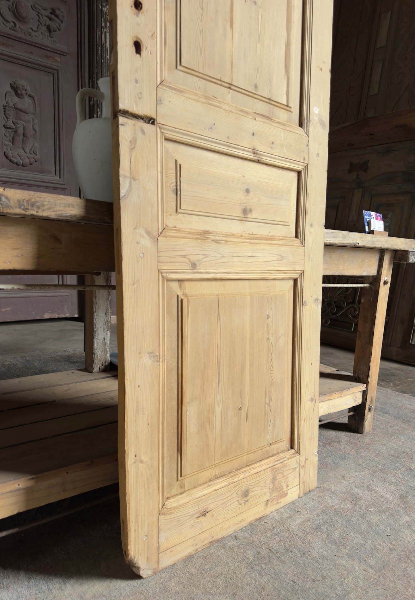 3 Panel Single Solid Antique Door - 25.5x78 K197