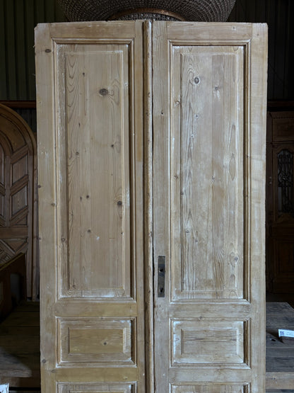 3 Panel Antique Solid French Doors - 42.5x96.25 - L92