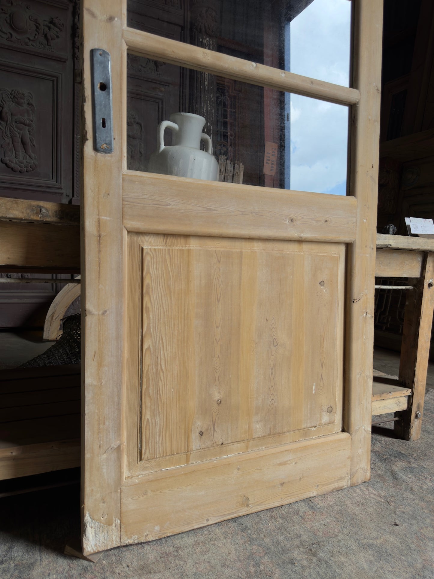 4 Lite Antique Glass Single Door - 34x85.5 J230