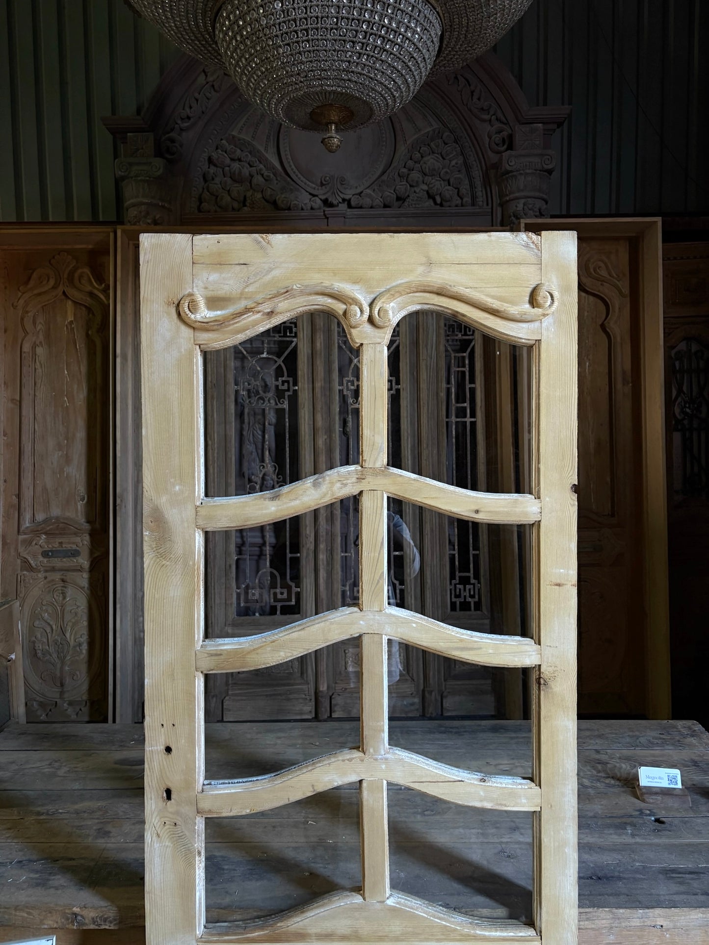 Antique Glass Single Door With Arched Design - 30x79 - L62