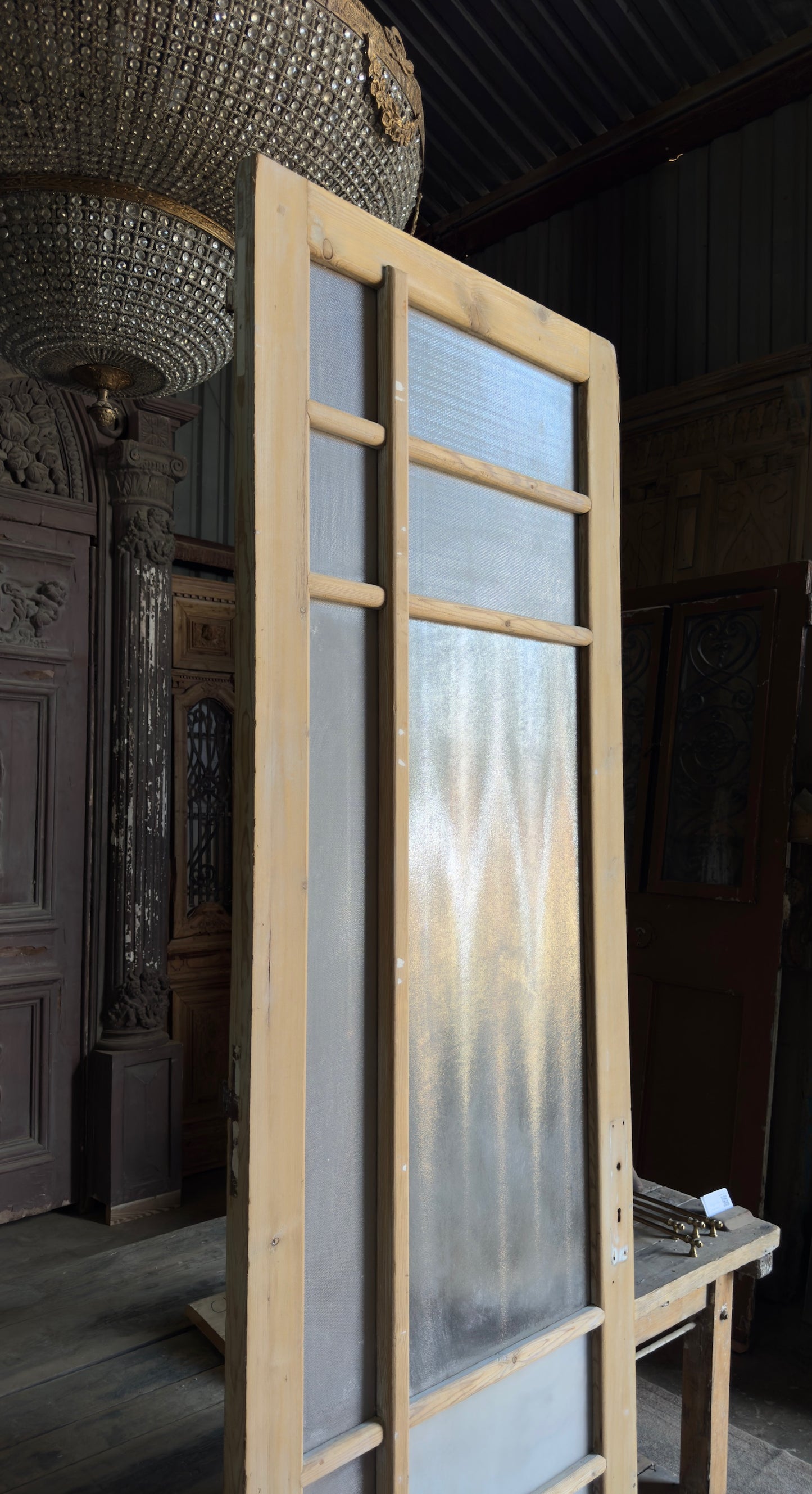 10 Lite Unique Antique Glass Single Door - 32x100 - L469