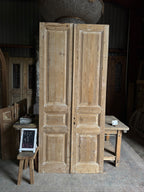 3 Panel Antique Solid French Doors - 43.5x97 K54