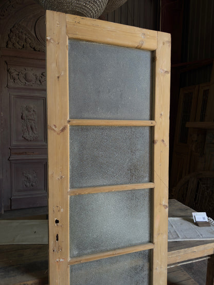 4 Lite Antique Glass Single Door - 27.5x83.5 J484