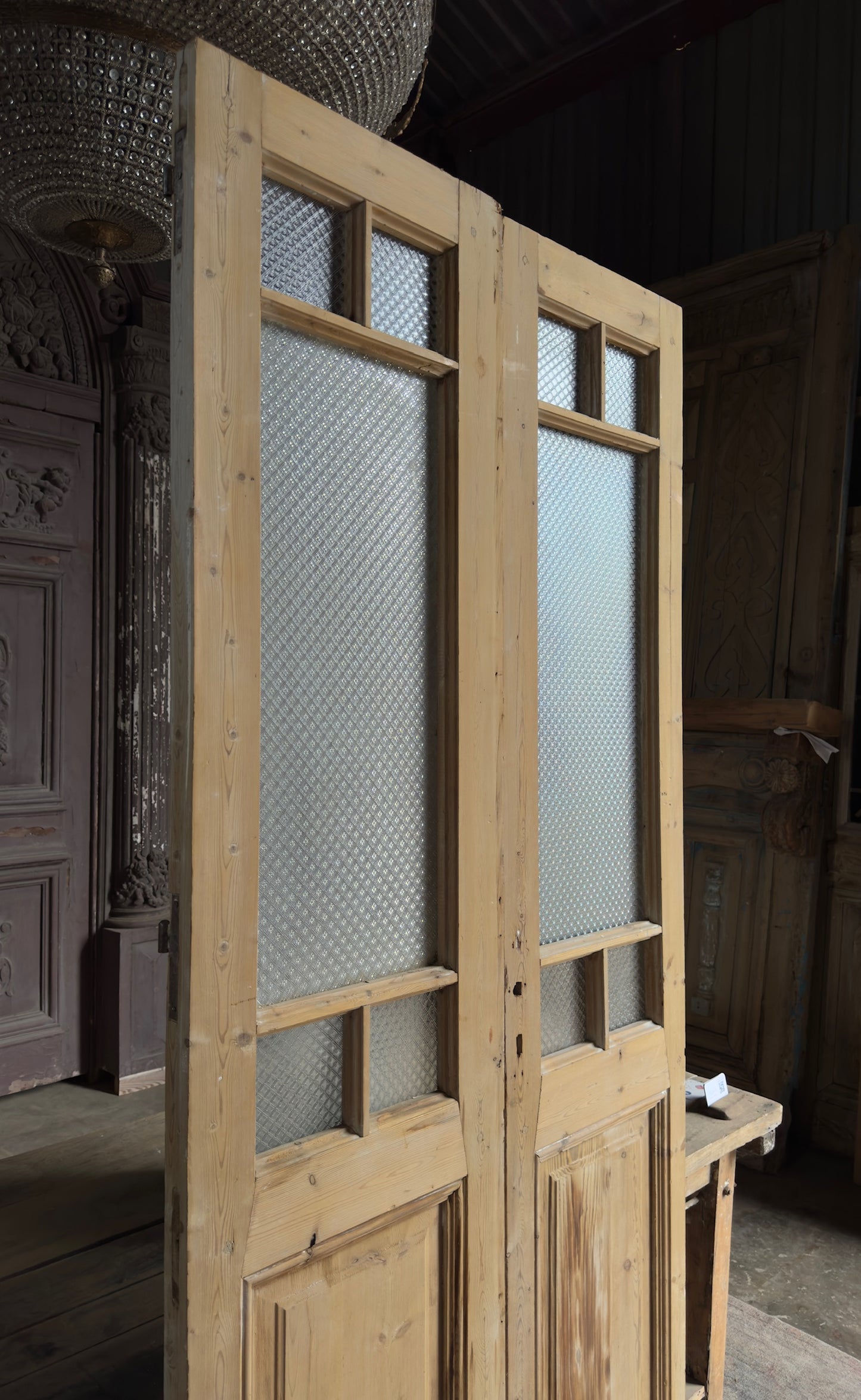 19th Century Antique Glass French Doors - 40x93 K460