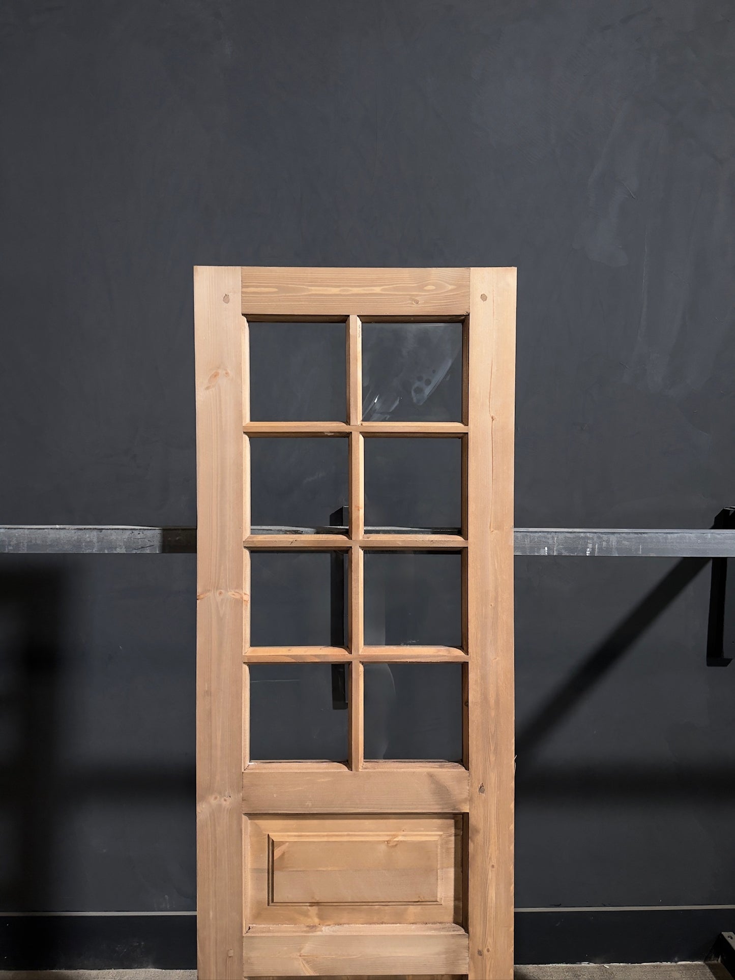 Handcrafted 8 Lite Single Glass Door - 24x80 - N213