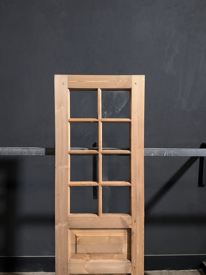 Handcrafted 8 Lite Single Glass Door - 24x80 - N213