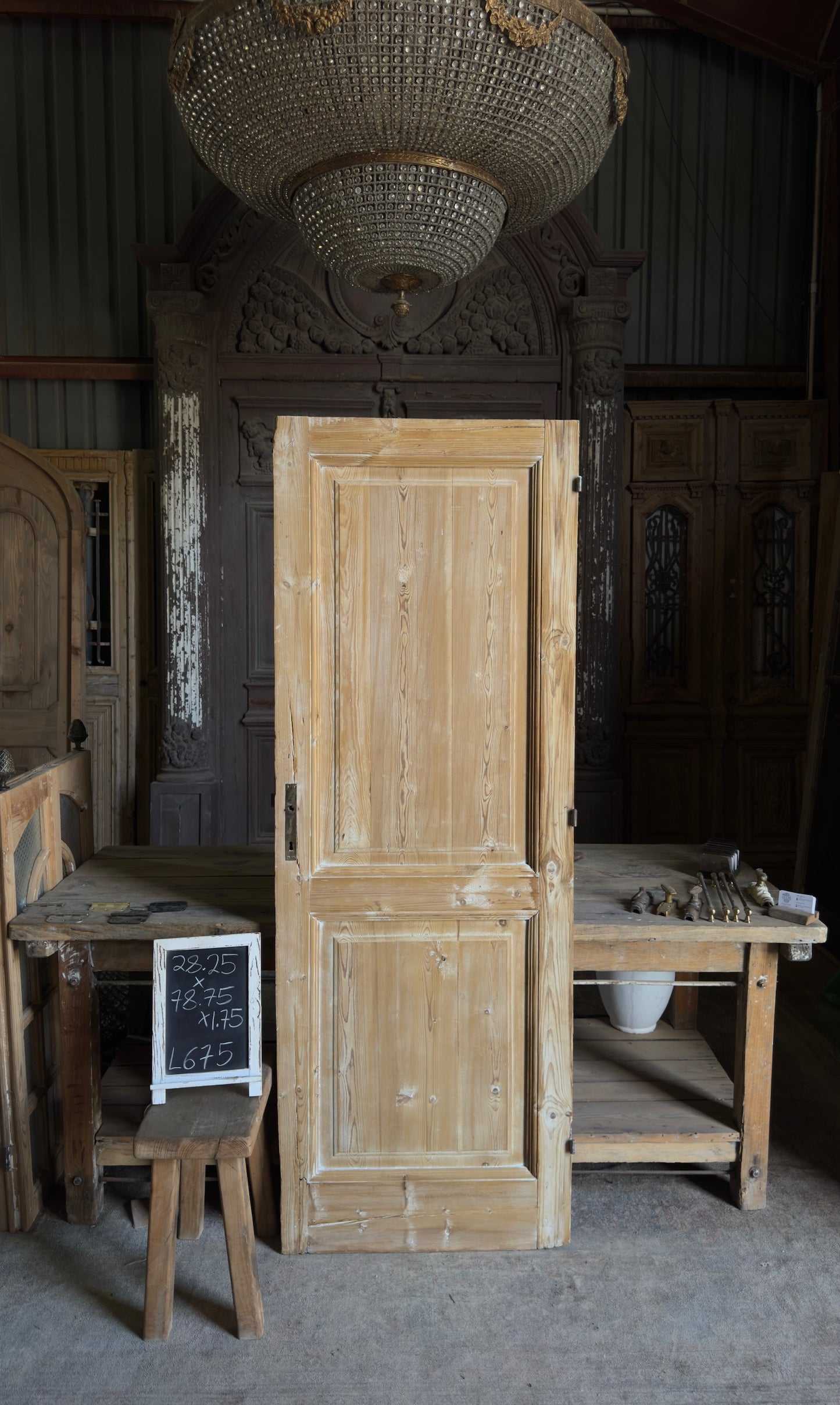 Antique 2 Panel Door - 28.25x78.75 - L675