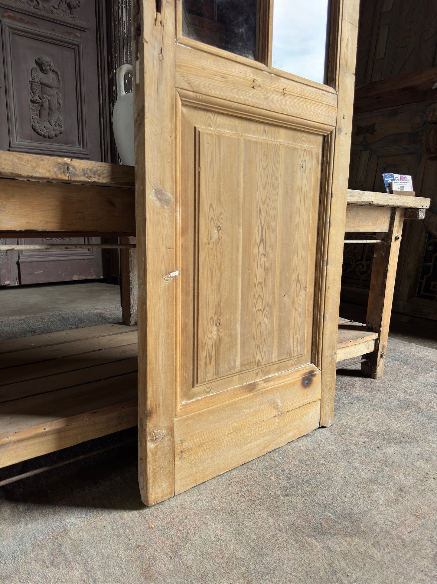 8 Lite Antique Glass Single Door - 28x93 K265
