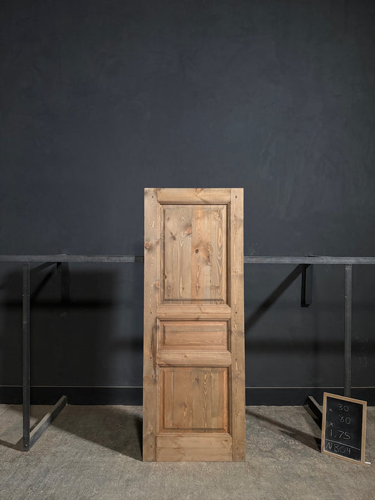 Handcrafted 3 Panel Solid Single Door - 30x80 - N804