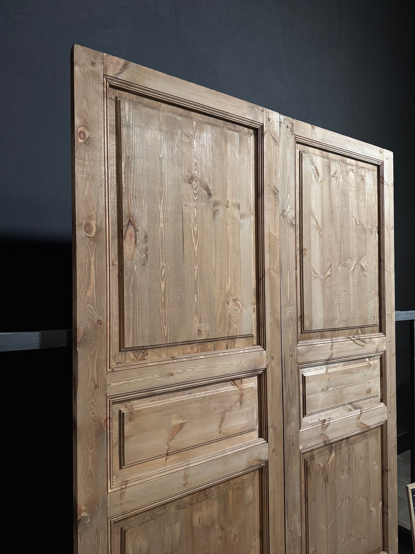 Handcrafted 3 Panel Solid French Doors - 72x96 N228