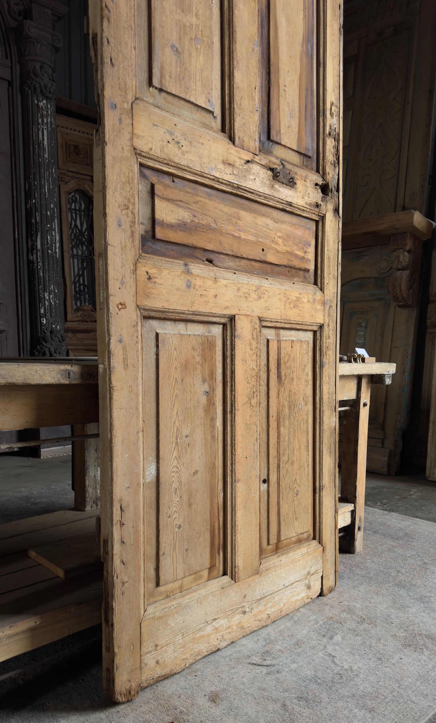 5 Panel Single Solid Antique Door - 36.5x103 - L173