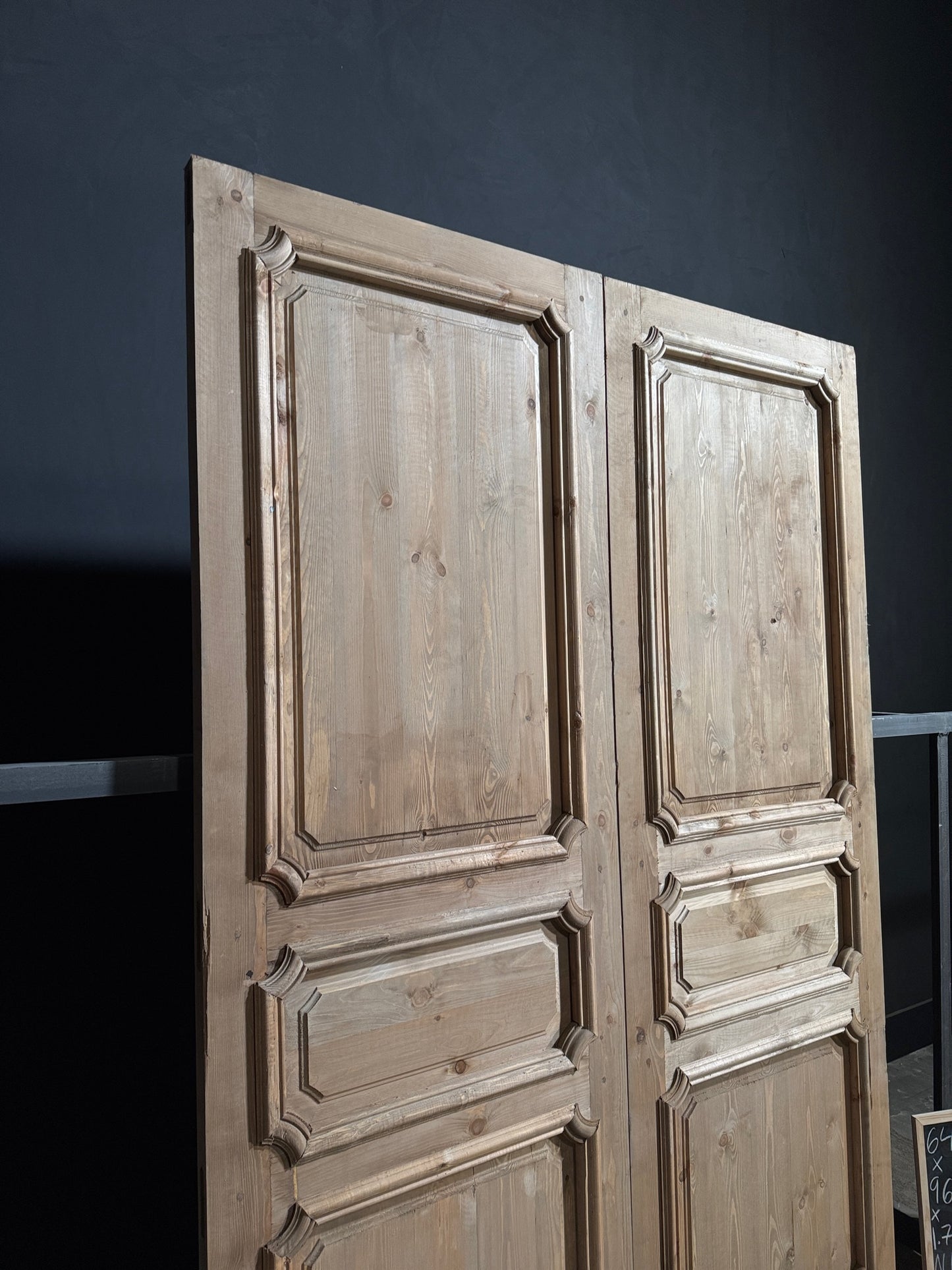 (The Edmund) Handcrafted Solid Wood French Doors - 64x96 - N154