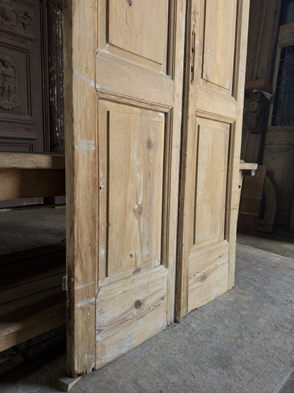 2 Panel Antique Solid French Doors - 45.5x101 K366