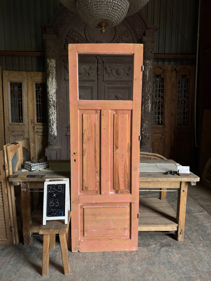 4 Panel European Antique Glass Single Door - 28.5x83 J254