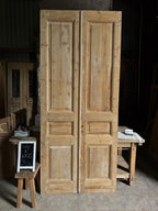 3 Panel Antique Solid French Doors - 44x101.25 J436