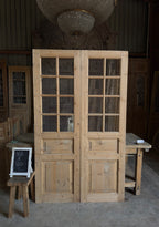 Handcrafted 8 Lite Glass French Doors - 48x80 L5