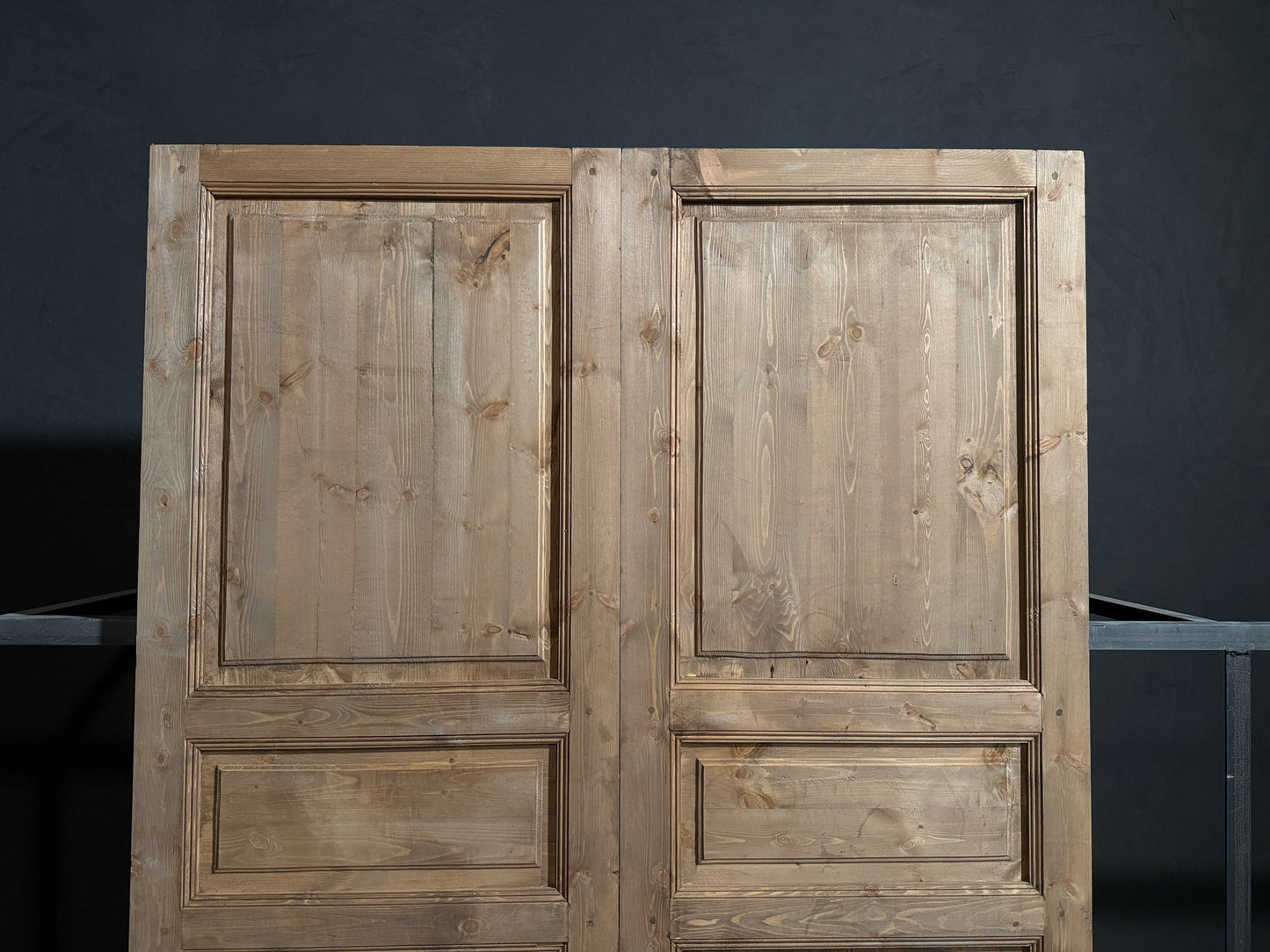 Handcrafted 3 Panel Solid French Doors - 72x96 N228