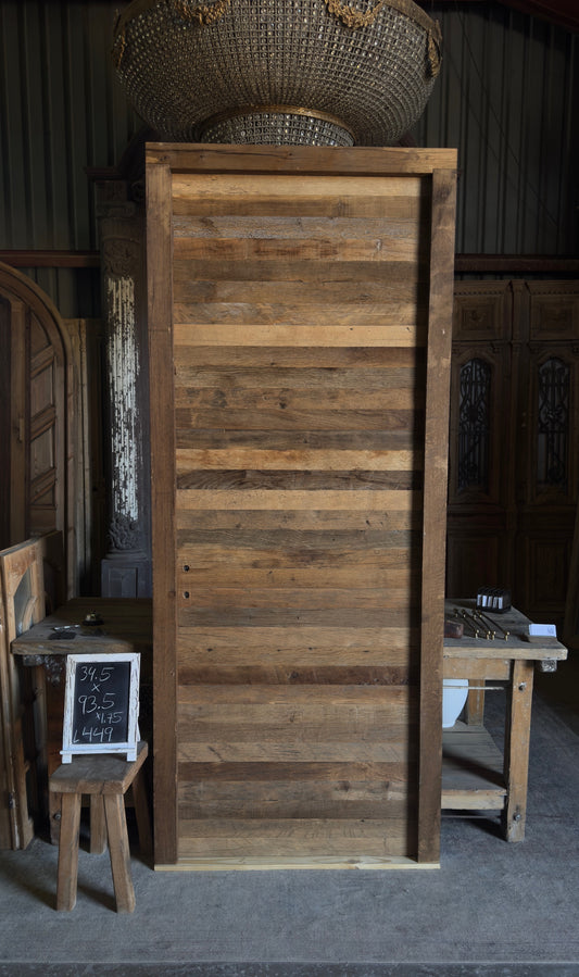 French Oak Plank Single Door - 34.5x93.5 - L449