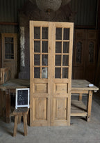 Handcrafted 8 Lite Glass French Doors - 32x80 L27