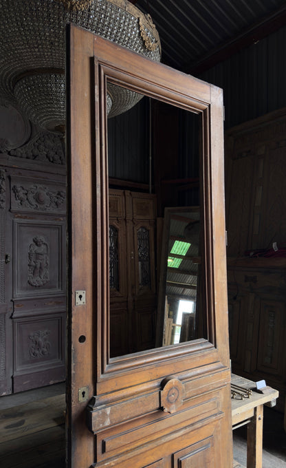 Old World Full Lite Antique Entry Door - 39x105 - L242