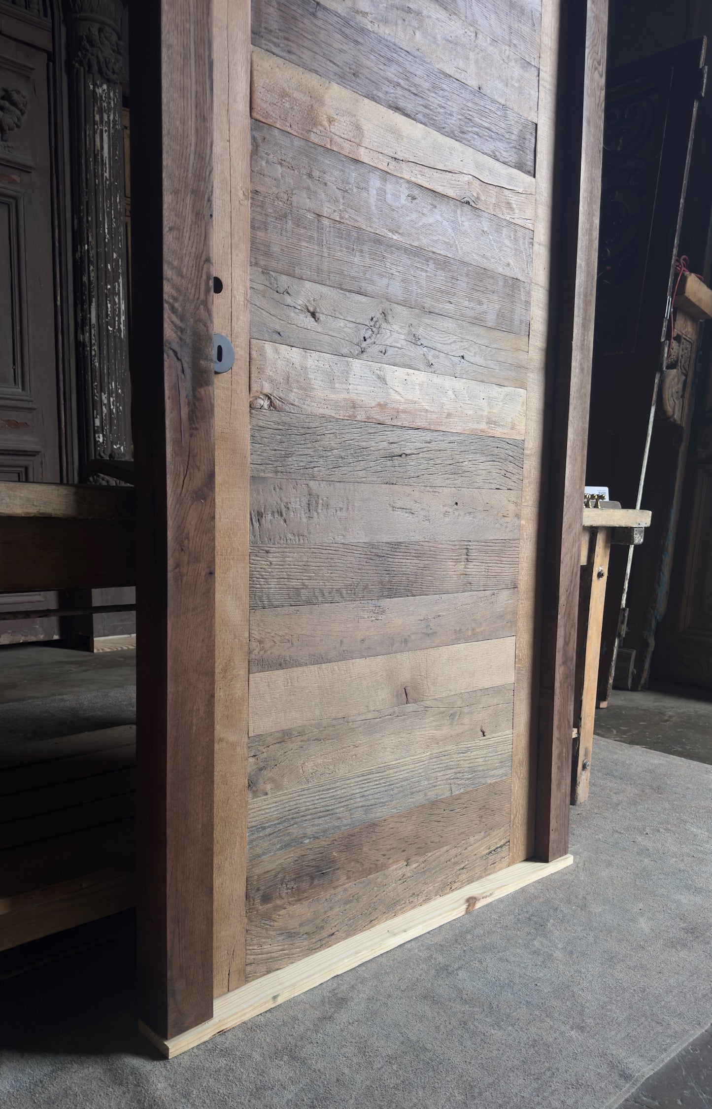 French Oak Plank Single Door - 34.5x93.5 - L416