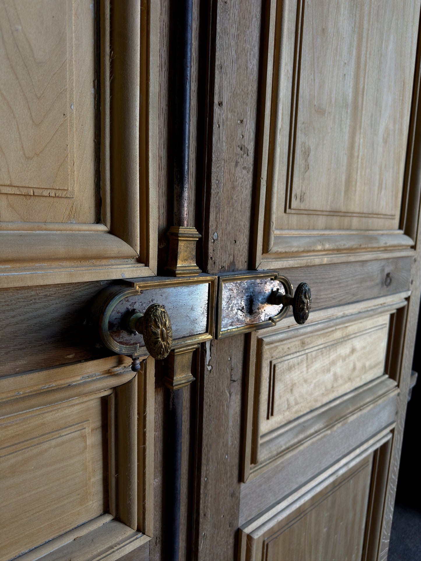 French Chateau Ornate Antique Double Doors - 55.5x106 - L268