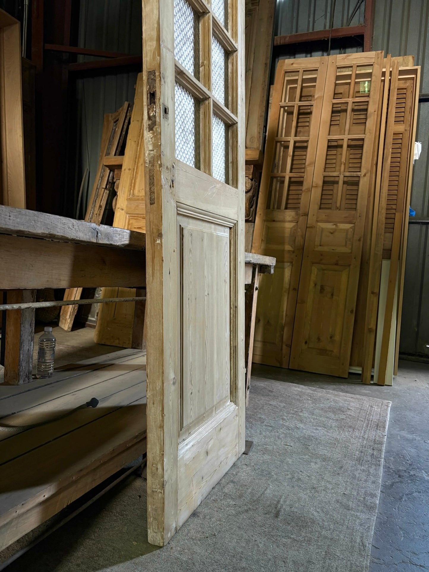 8 Lite Antique Glass Single Door - 25.5x82 - L68