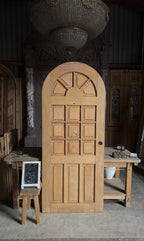 Antique Arched Panel Single Door - 35.5x84.5 - L423