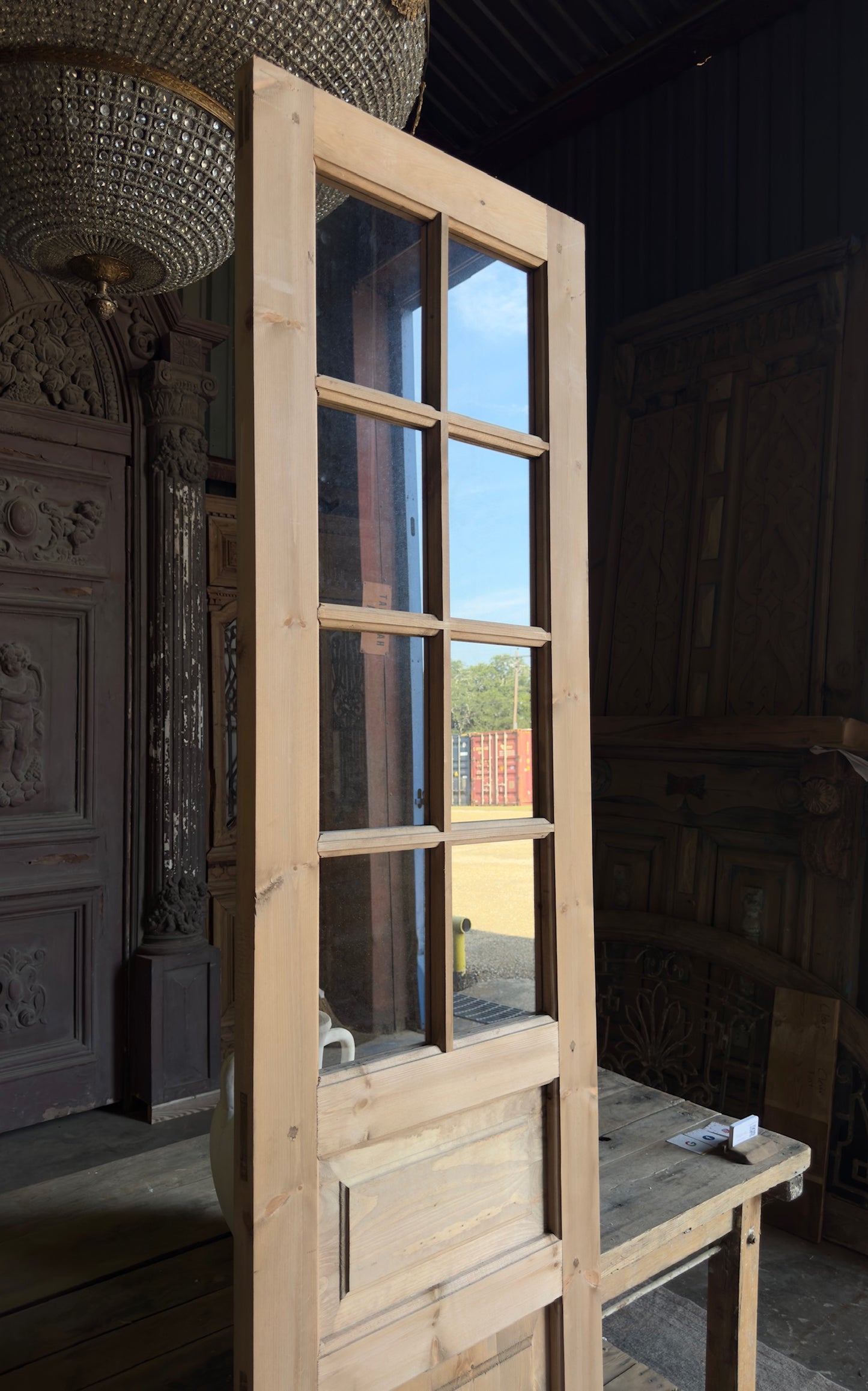 Handcrafted 8 Lite Single Glass Door - 24x96 L8