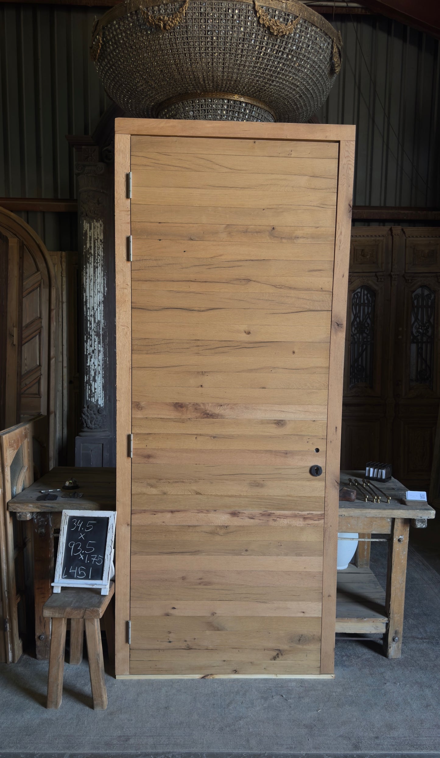 French Oak Plank Single Door - 34.5x93.5 - L451