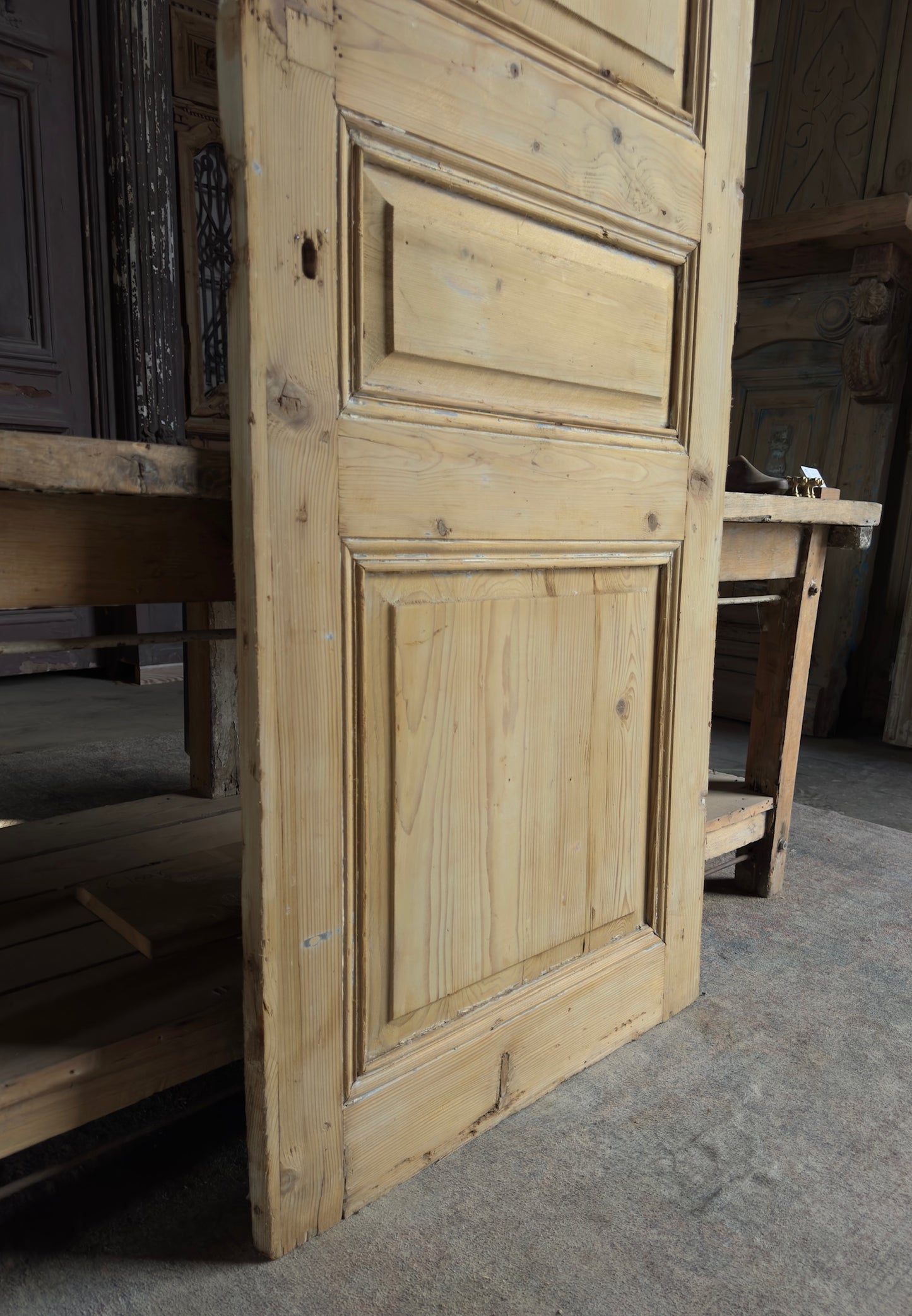 3 Panel Single Solid Antique Door - 30.75x83.5 - L175