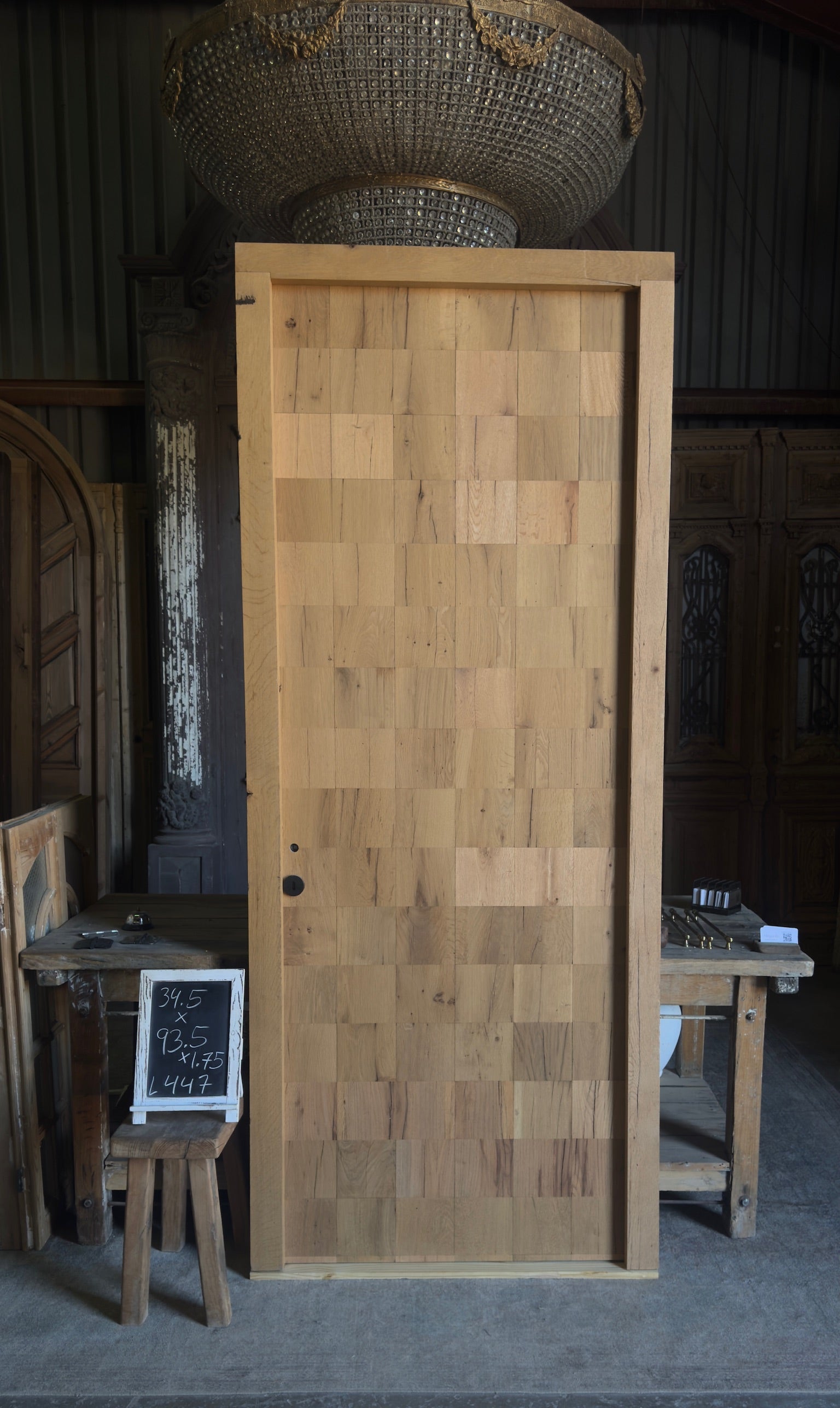 French Oak Plank Single Door - 34.5x93.5 - L447 – Magnolia Antique Door Co.