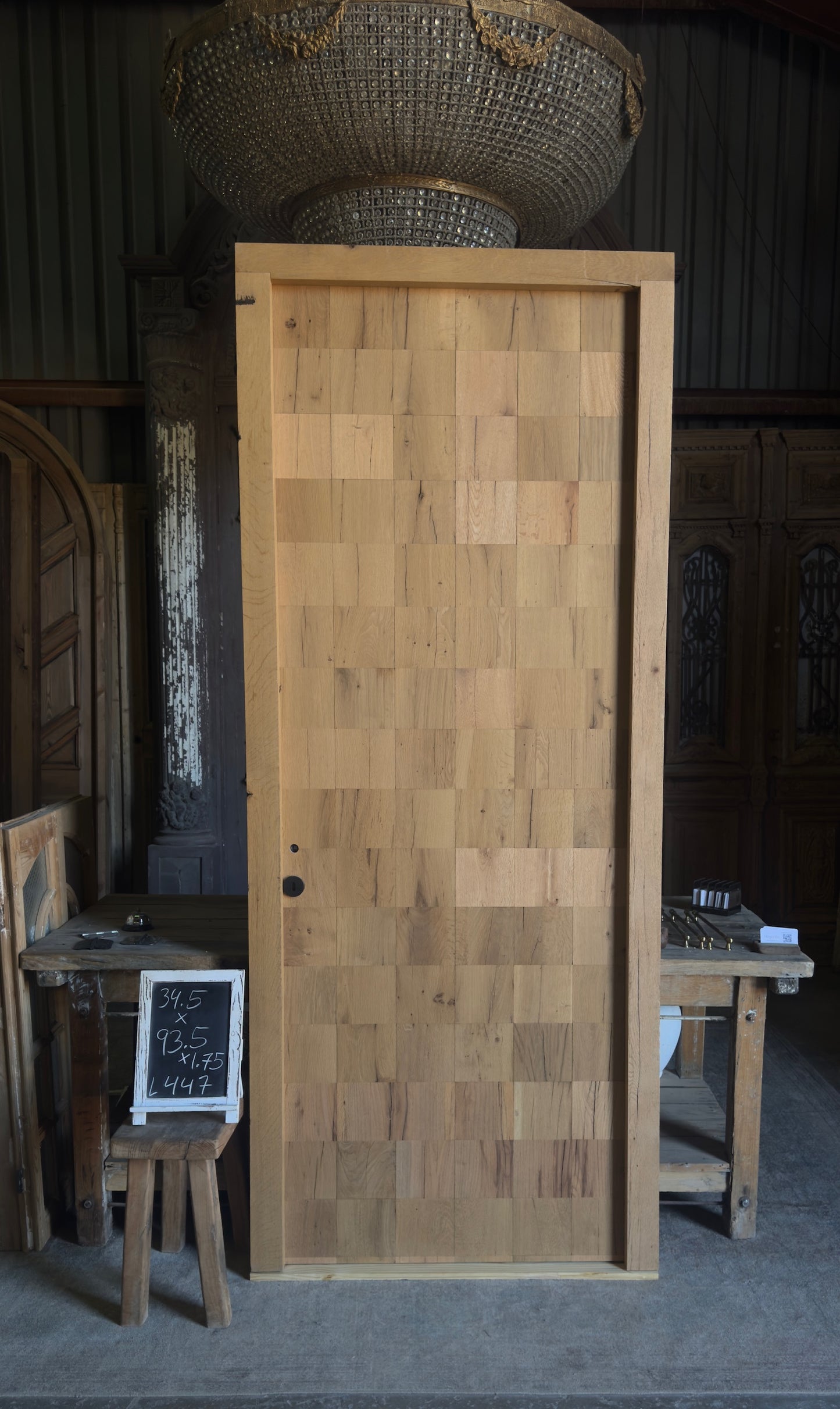 French Oak Plank Single Door - 34.5x93.5 - L447