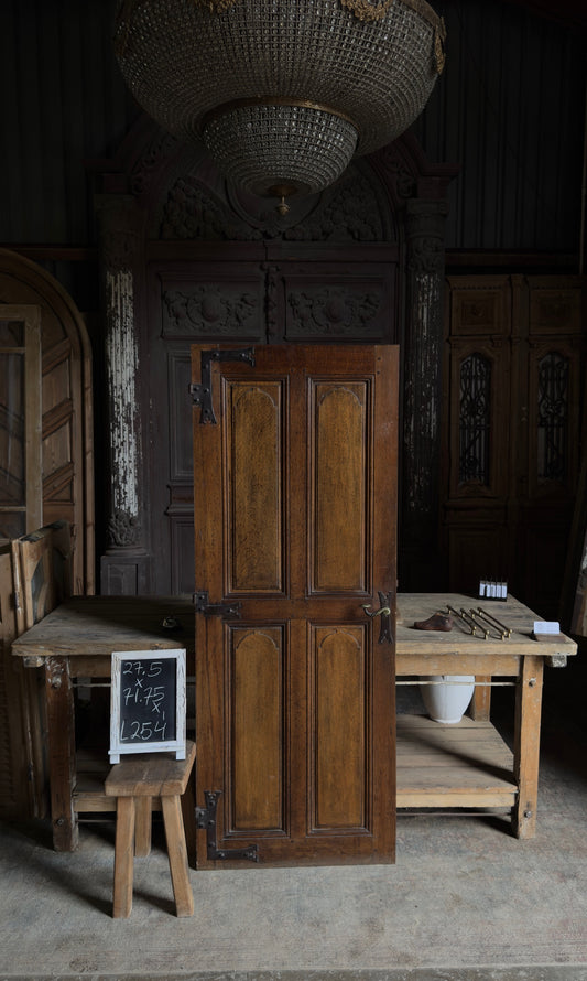 French Provincial 4-Panel Antique Single Door - 27.5x71.75 - L254