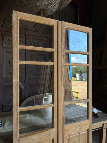 8 Lite European Antique Glass French Doors - 40.25x84 J276