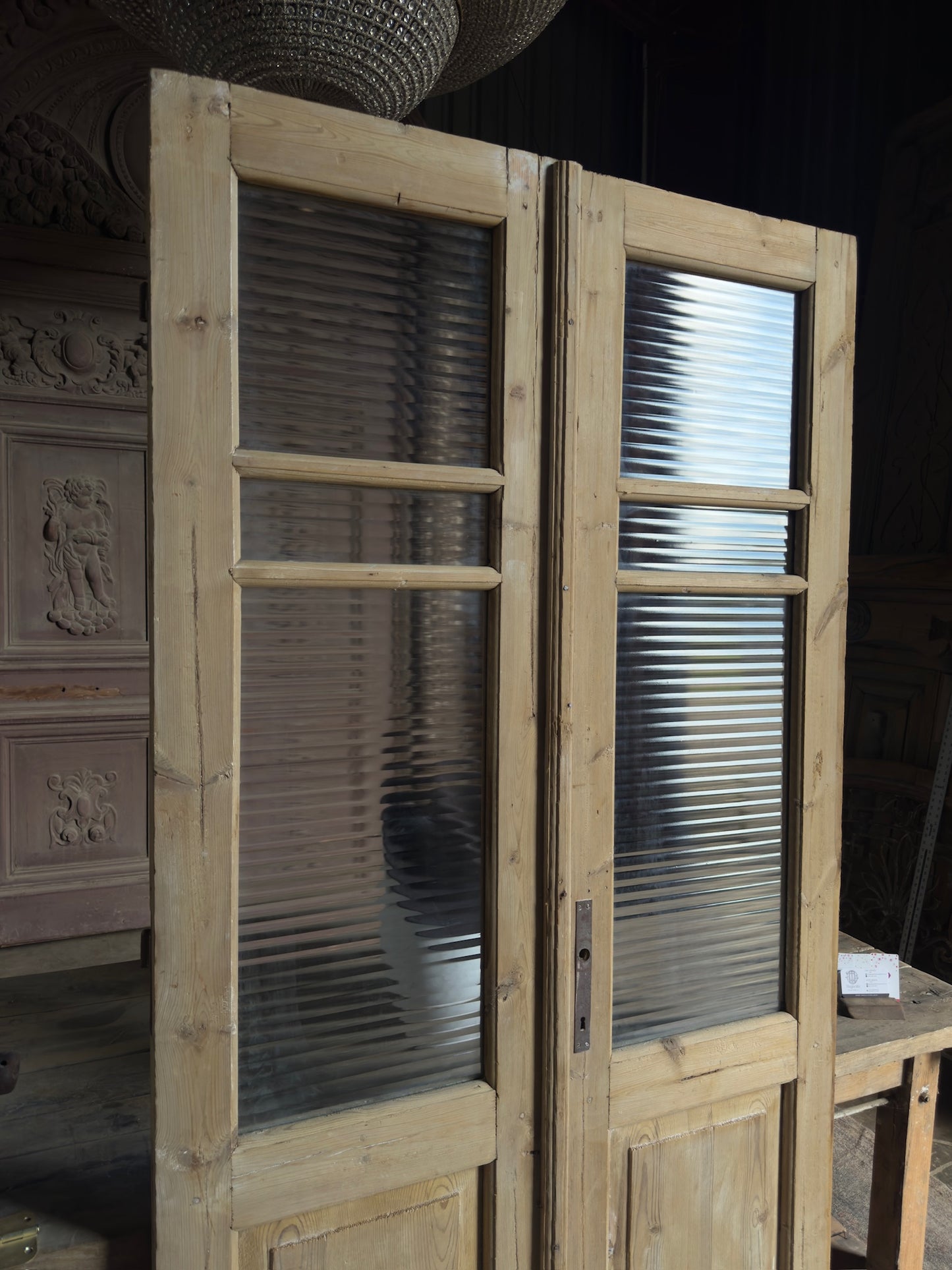 Glass Antique French Doors - 41x83.5 J572